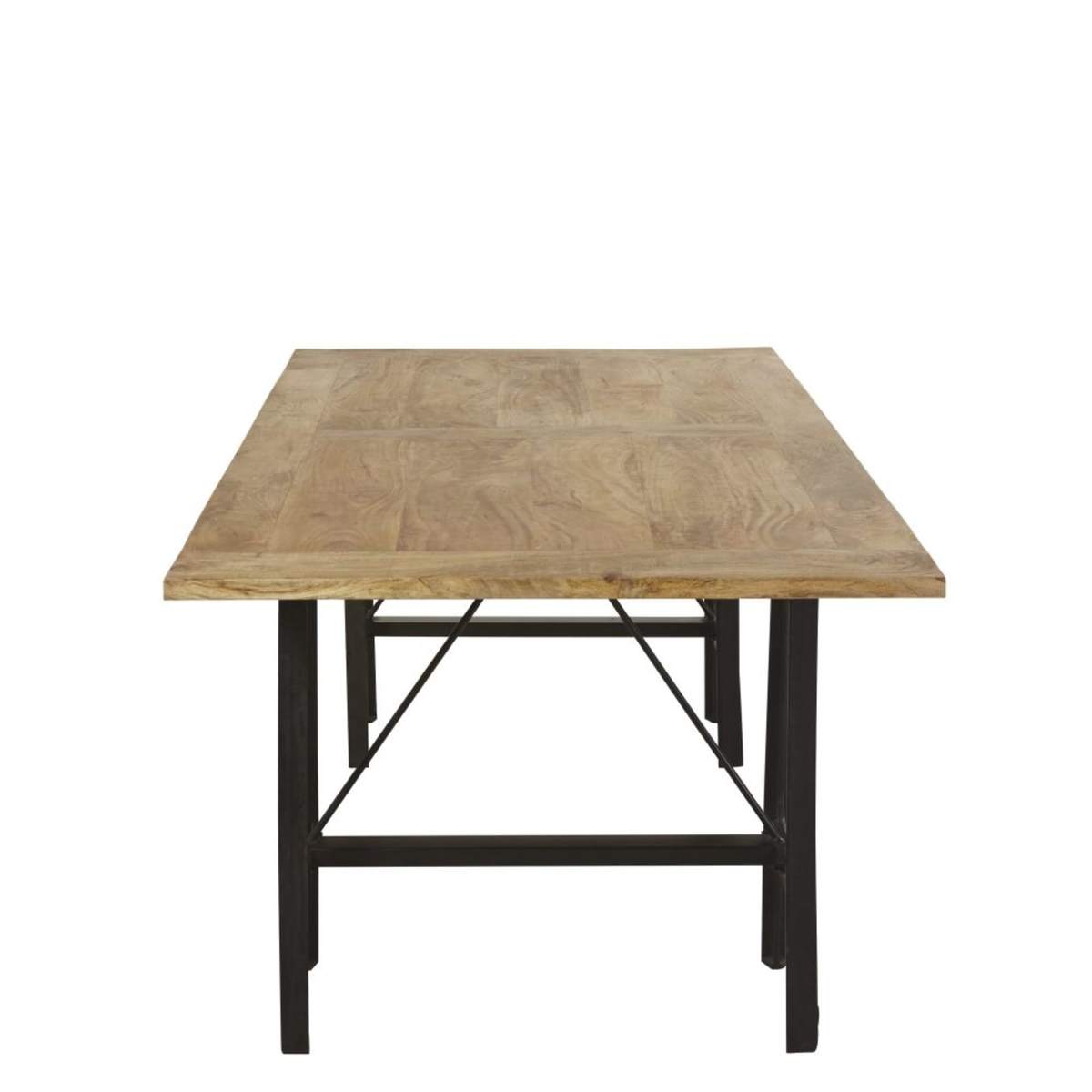 Cast Iron and Mango Wood 8-10 Seater Dining Table W220 District – image 4