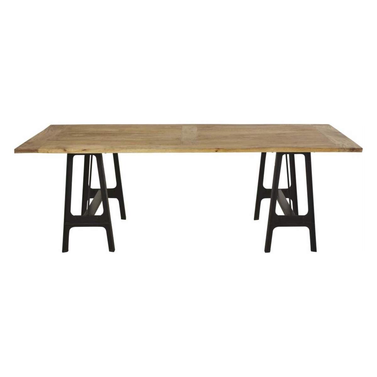 Cast Iron and Mango Wood 8-10 Seater Dining Table W220 District – image 2