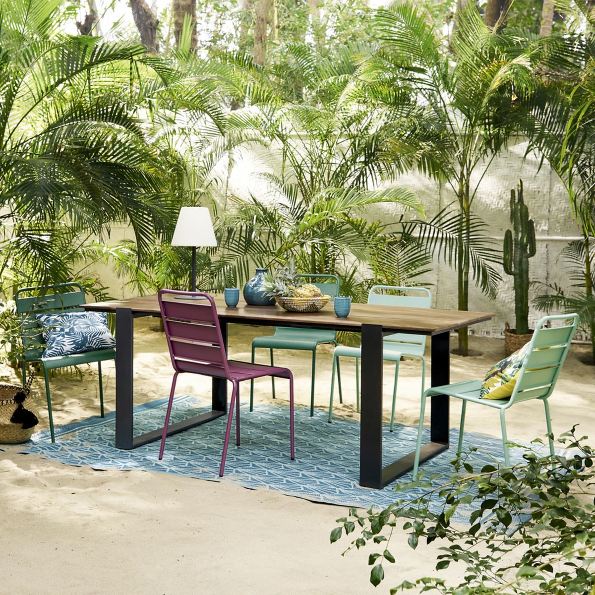 Aluminium and Composite 6-Seater Garden Table W 200 cm Comores – image 6