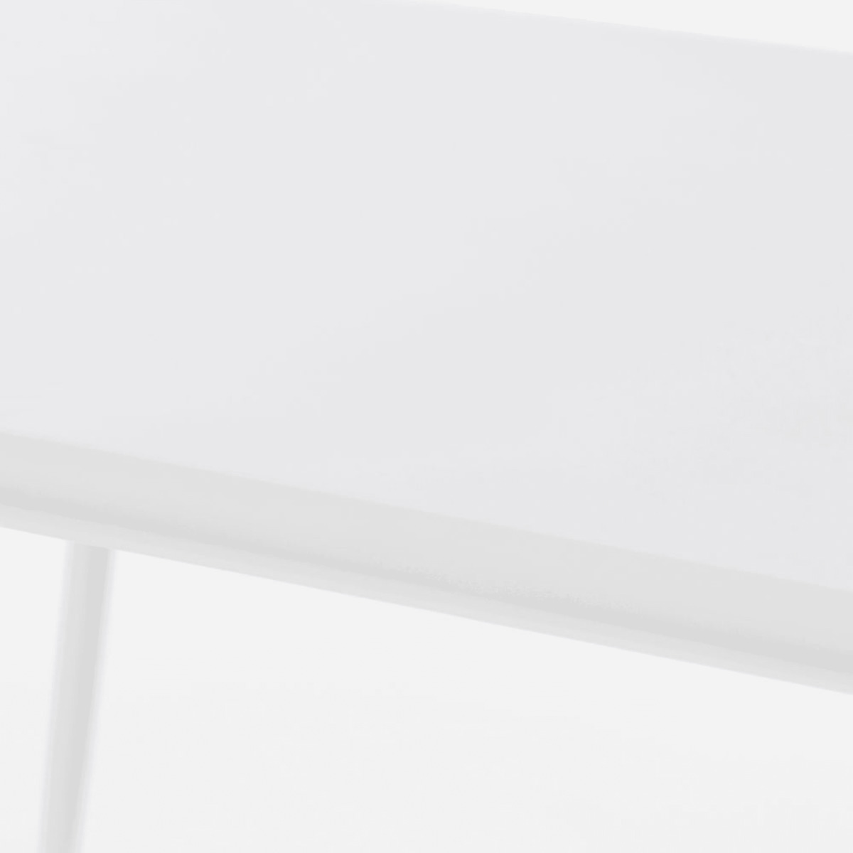 Square White Metal 8-Seater Garden Table L120 Zinav – image 5