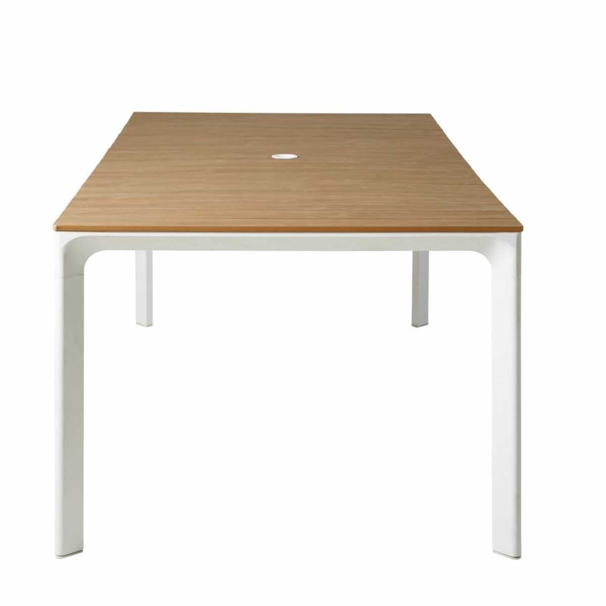 White Aluminium 6-8 Seater Garden Table L200 Fuji – image 3