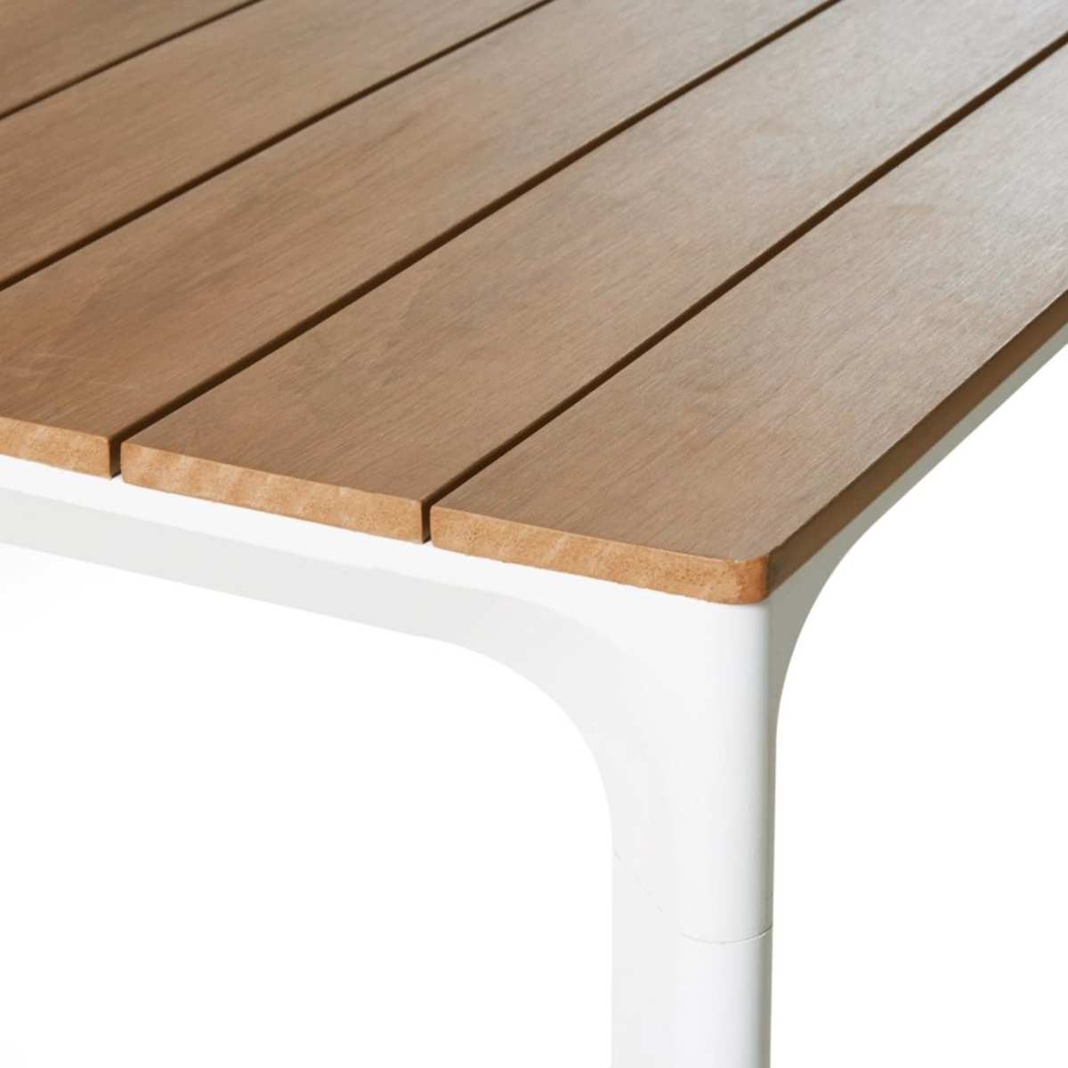 White Aluminium 6-8 Seater Garden Table L200 Fuji – image 4