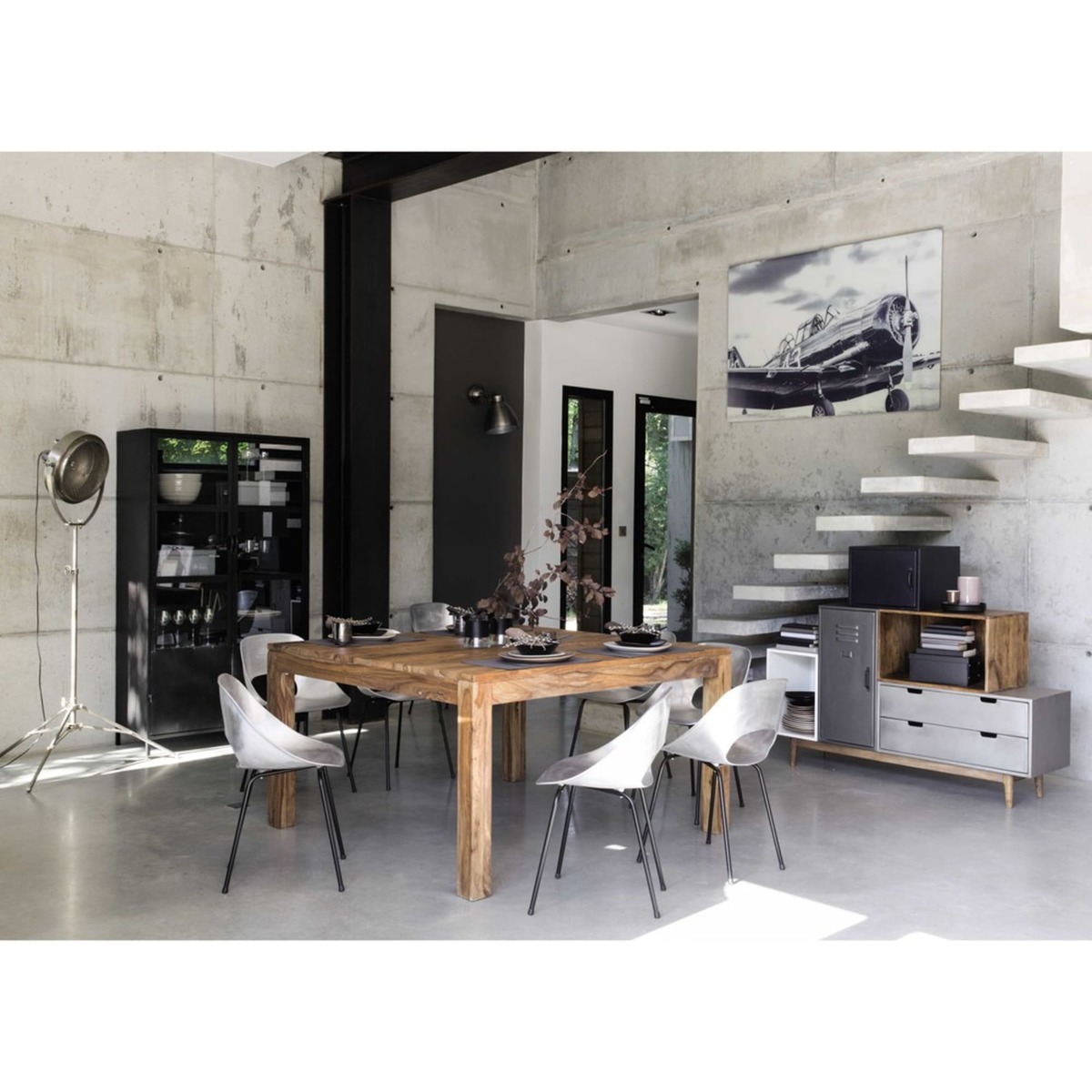 Solid Sheesham Wood Square Dining Table L140 Stockholm – image 4