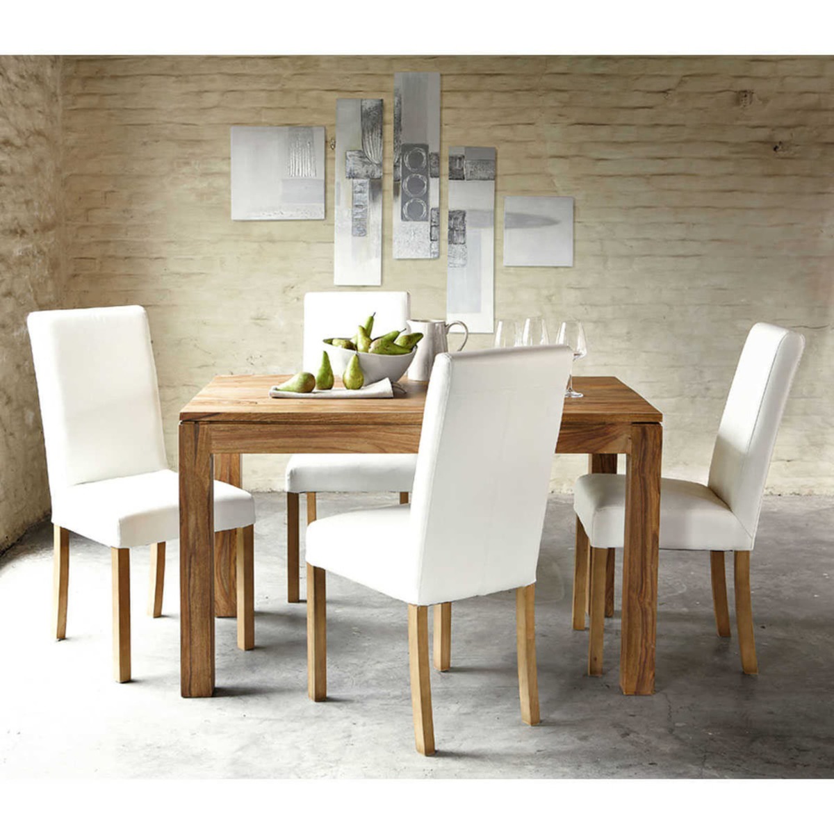 Solid Sheesham Wood Square Dining Table L140 Stockholm – image 5