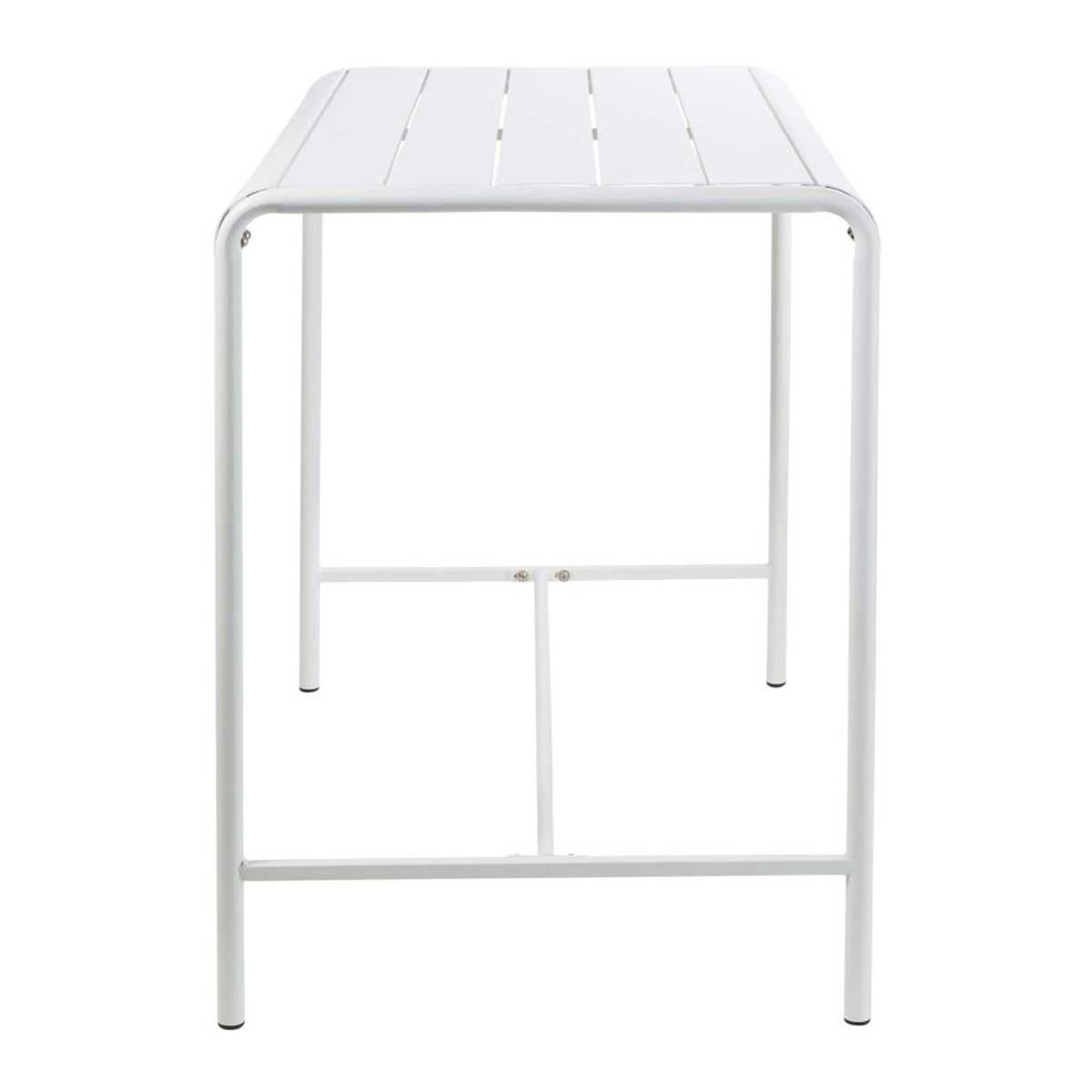 White Metal 4-Seater Counter-Height Garden Table L130 Batignolles – image 3