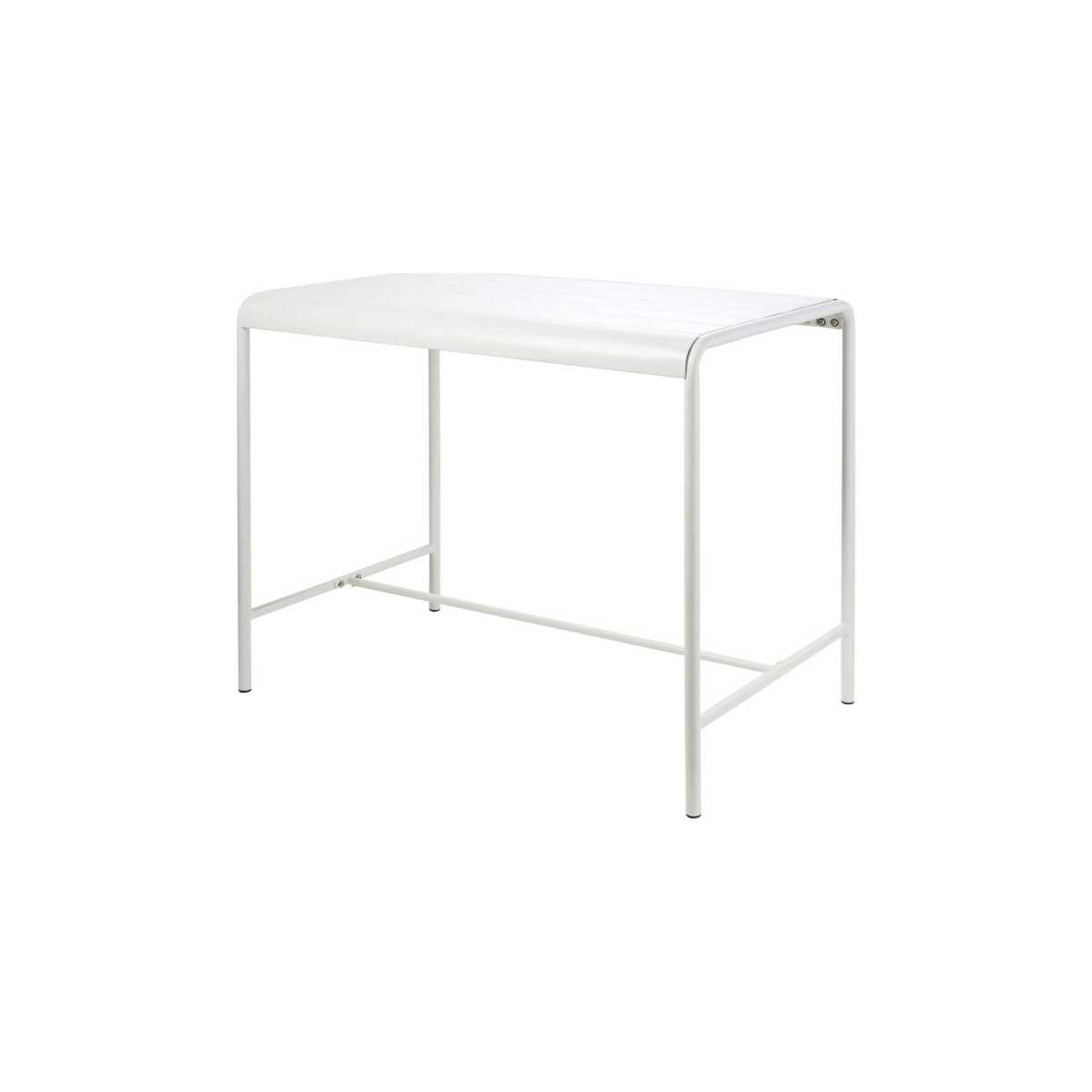White Metal 4-Seater Counter-Height Garden Table L130 Batignolles – image 1