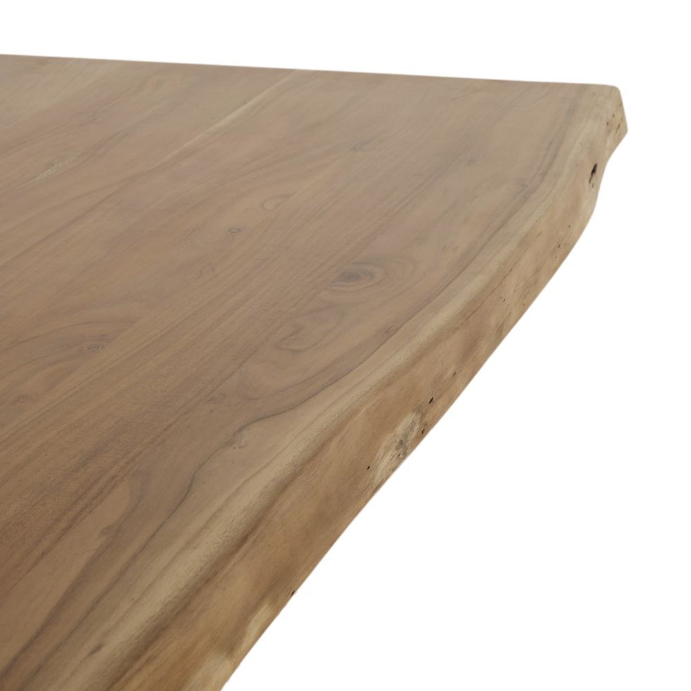 8/10-person dining table in solid acacia and tempered glass L200cm – image 2