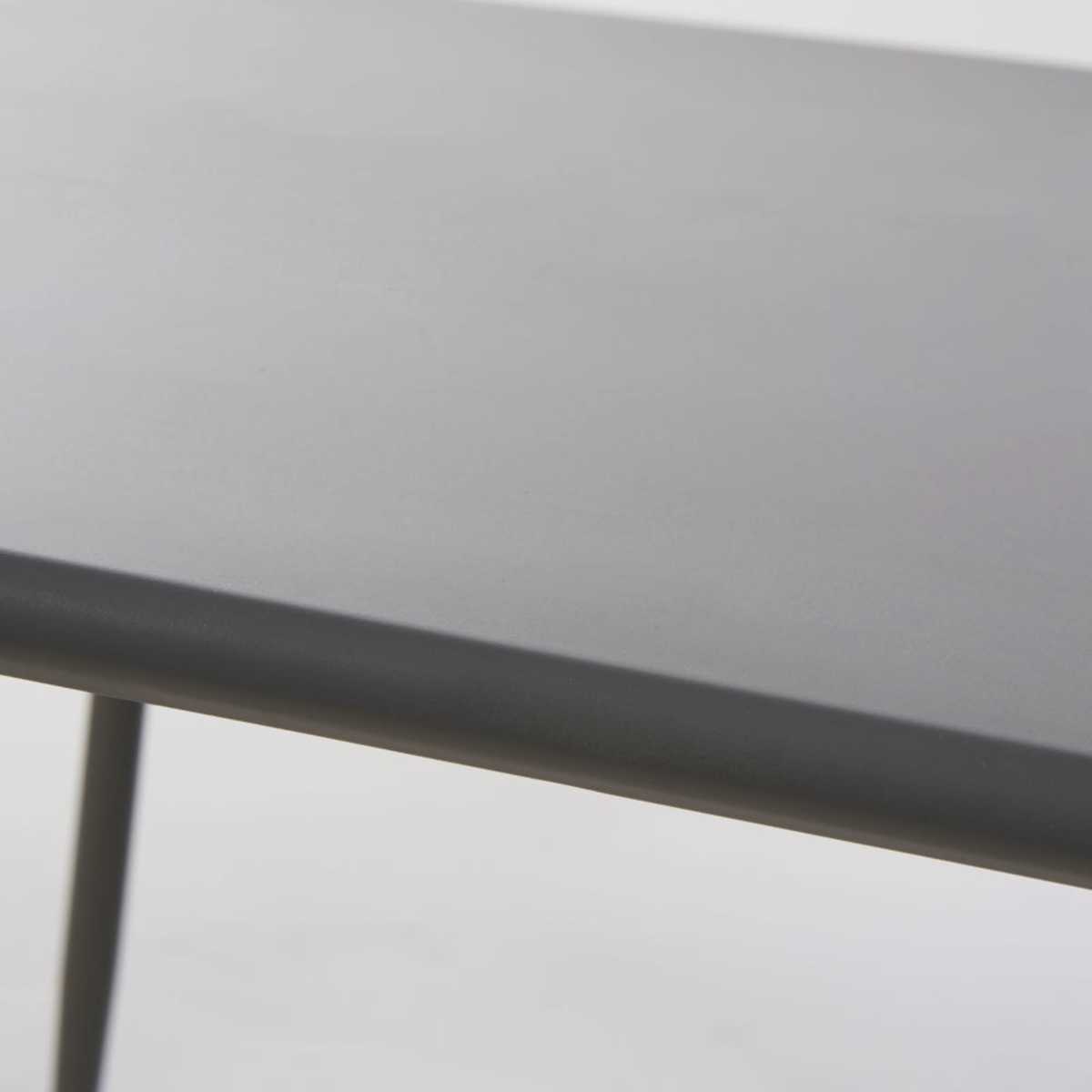 Anthracite Grey Metal 8-Seater Garden Table L120 Zinav – image 5