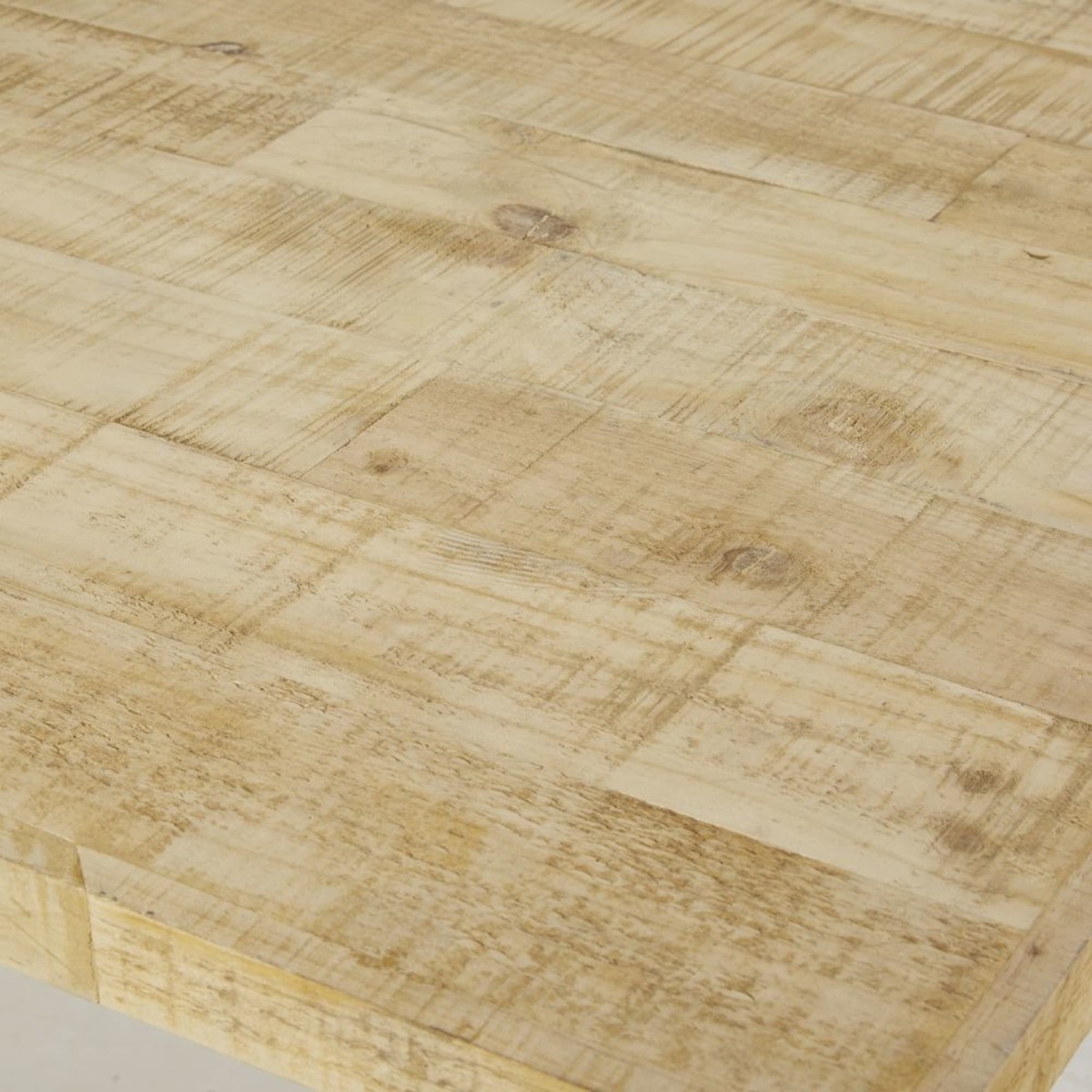 Recycled Pine and Cast Iron 8-Seater Industrial Dining Table W220 Shadow – image 4