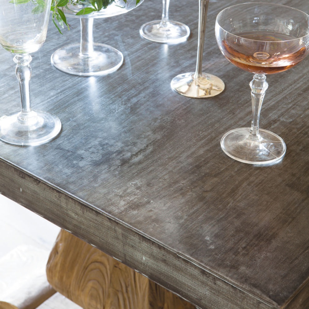 Metal and Recycled Wood 10-Seater Dining Table L240 Lourmarin – image 3