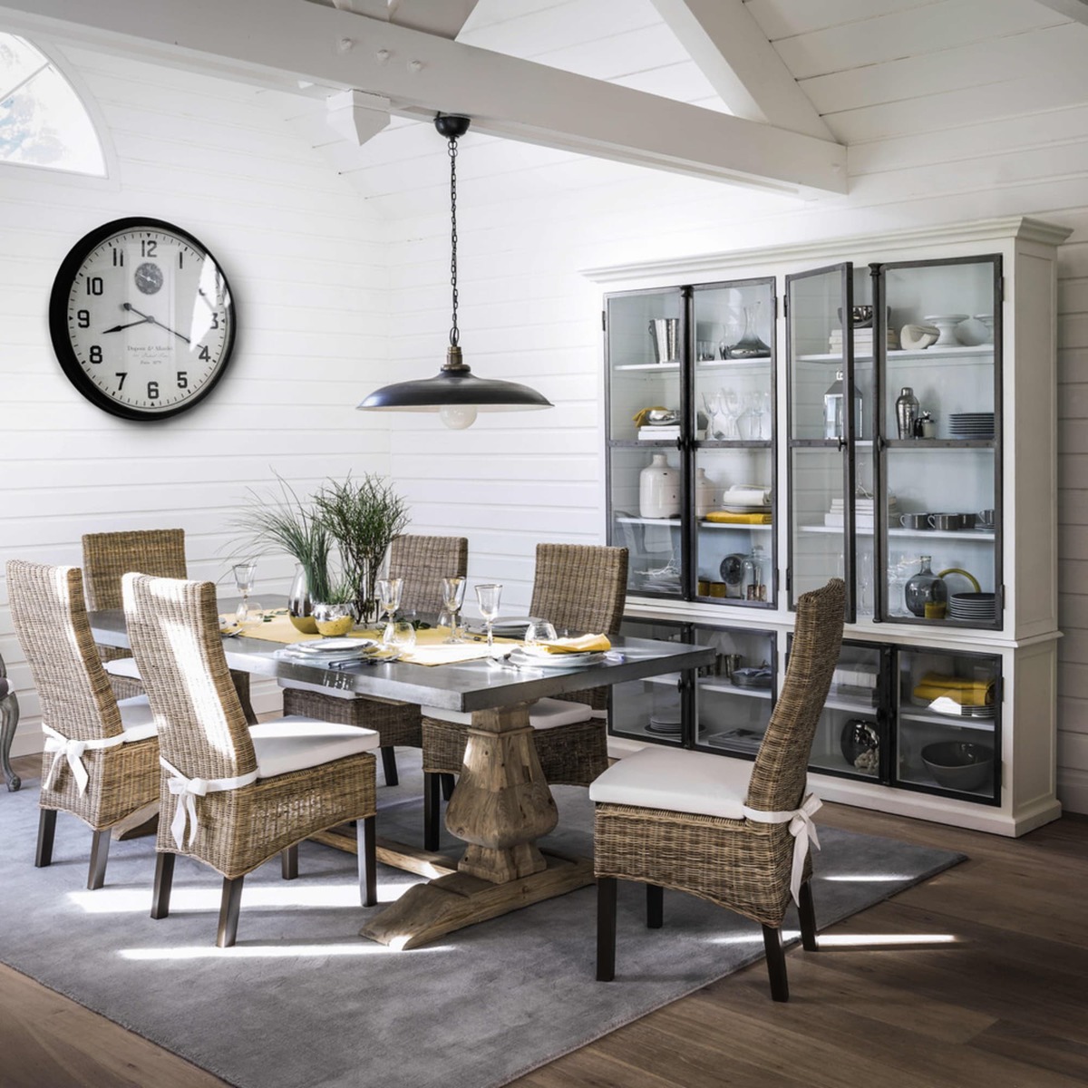 Metal and Recycled Wood 10-Seater Dining Table L240 Lourmarin – image 6