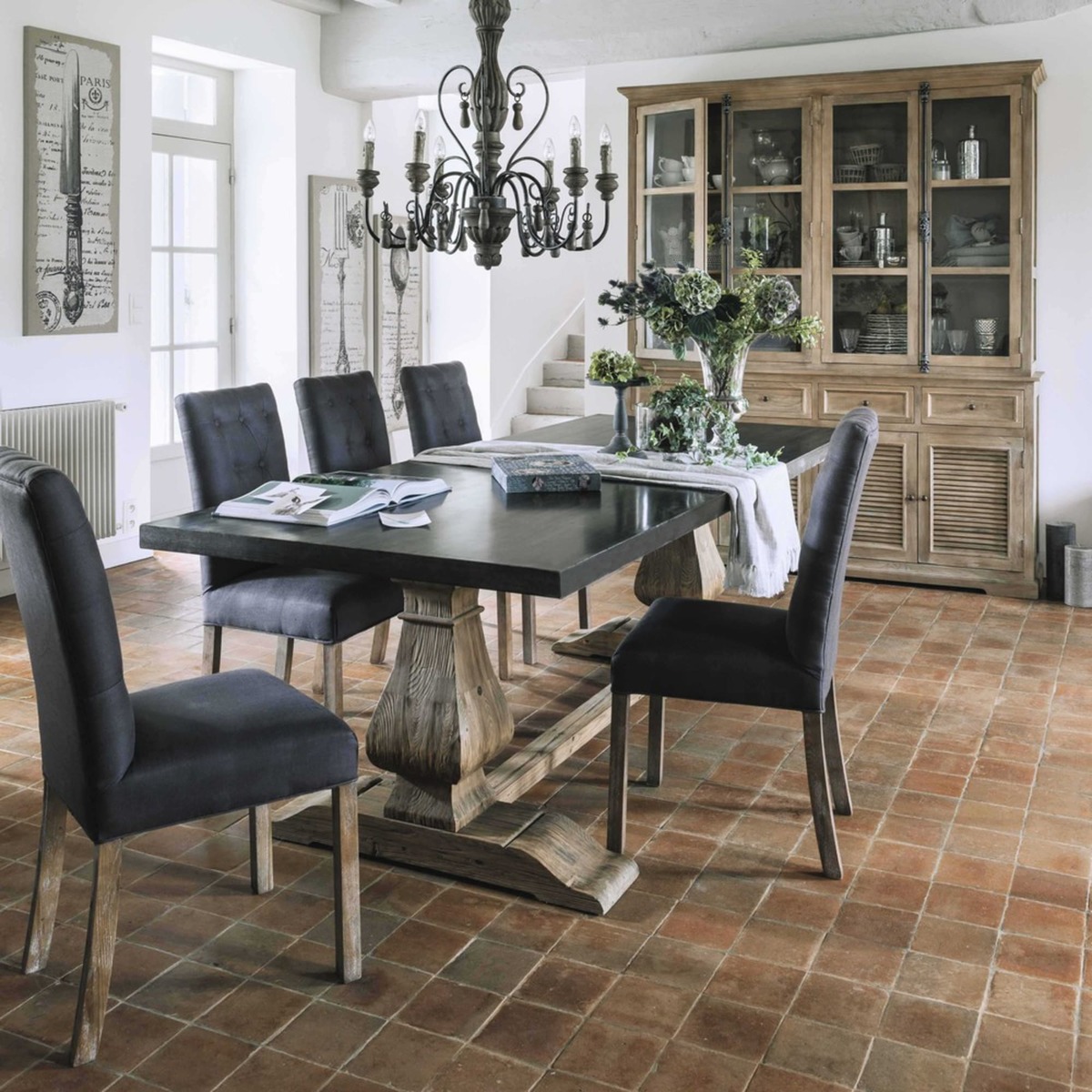 Metal and Recycled Wood 10-Seater Dining Table L240 Lourmarin – image 8