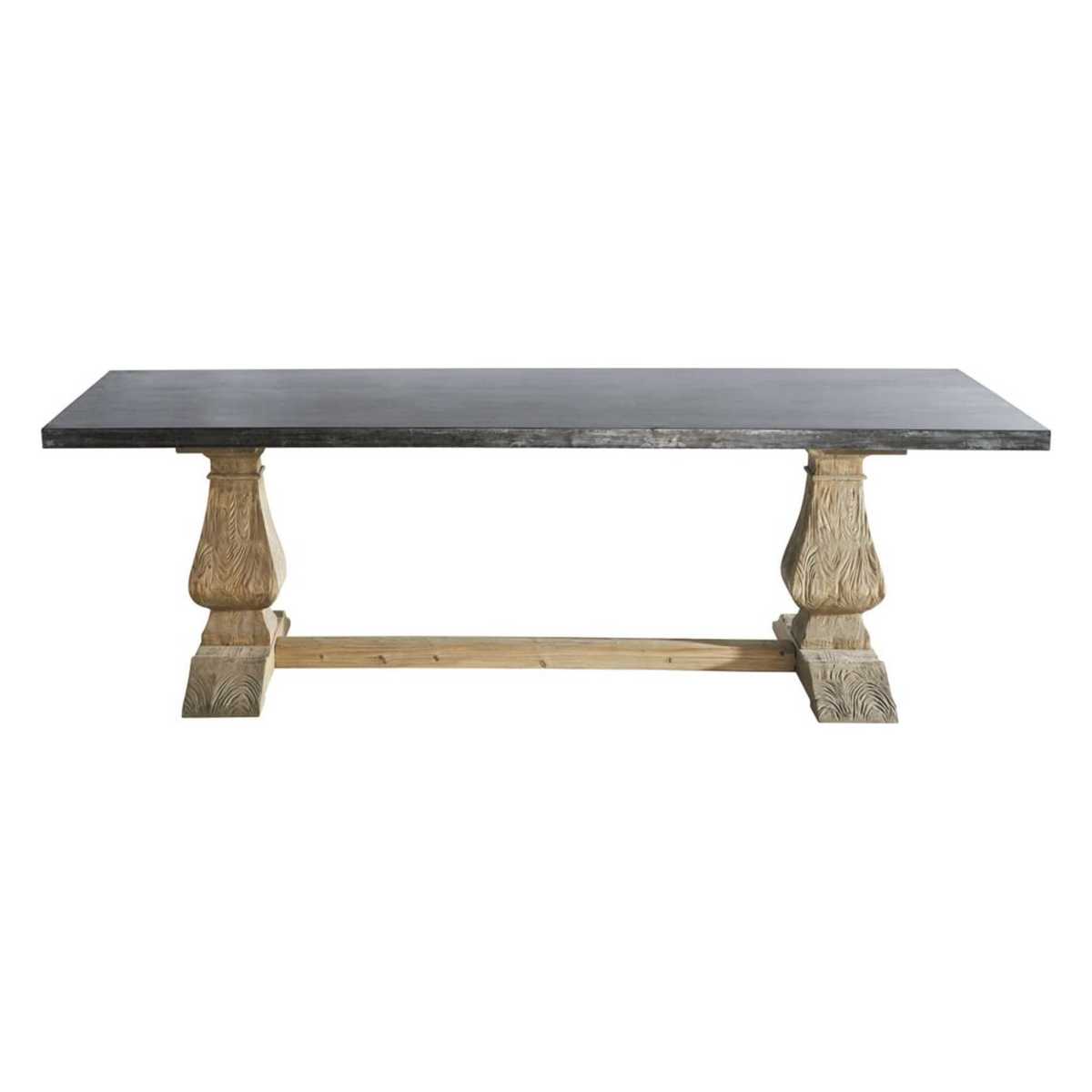 Metal and Recycled Wood 10-Seater Dining Table L240 Lourmarin – image 1