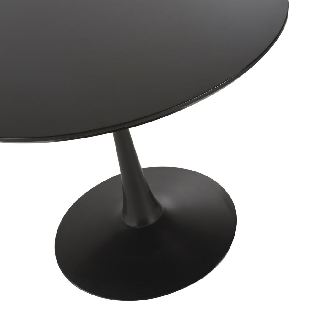 4/5-person dining table in black D100cm – image 2
