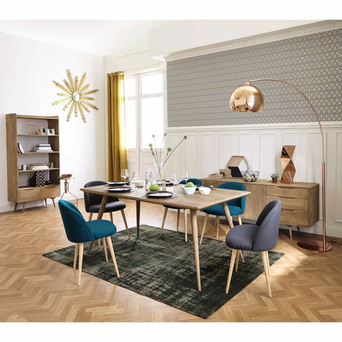Solid Mango Wood 4-Seater Dining Table L175 Trocadero – image 5