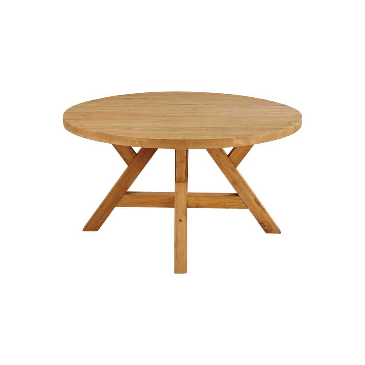 Round 6-Seater Recycled Teak Garden Table D140 Tecka – image 2