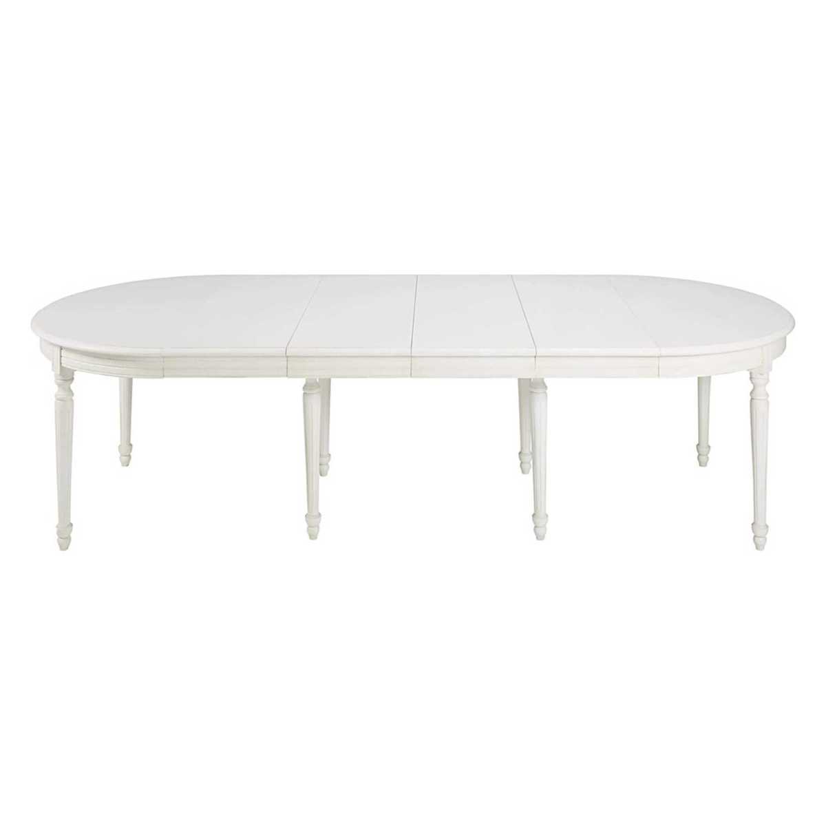 Round White Birch Extendible 4-14 Seater Dining Table W 120-280 cm Louis – image 2