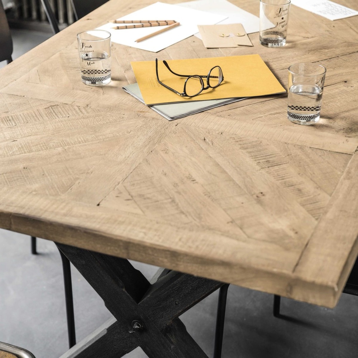Mango wood dining table W 200cm Ellis – image 6