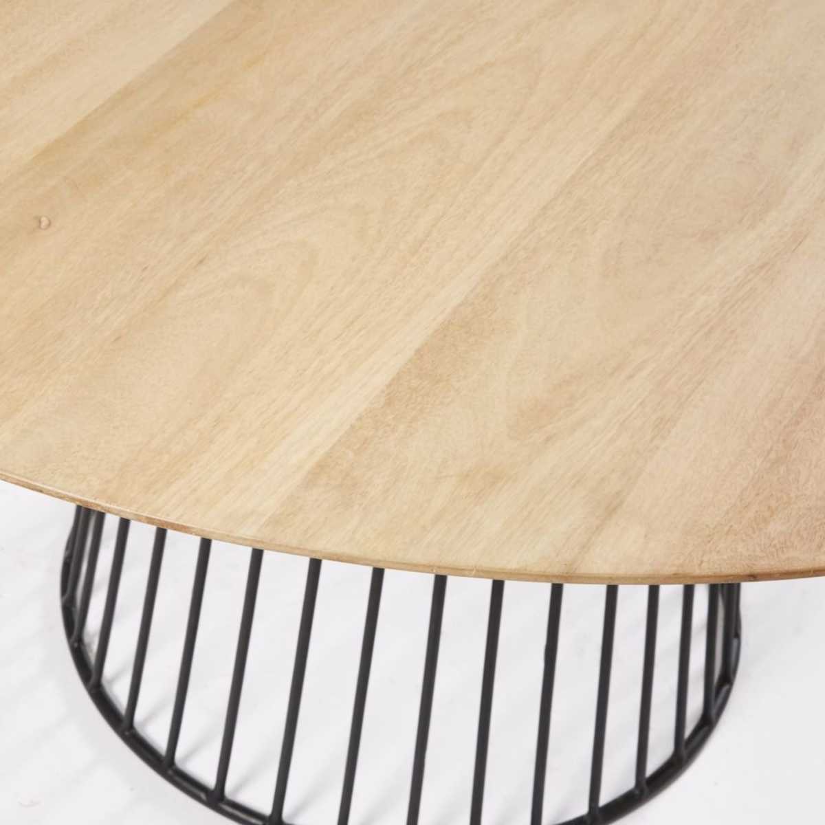 Round Mango Wood 4-6 Seater Dining Table D140 Dolores – image 2