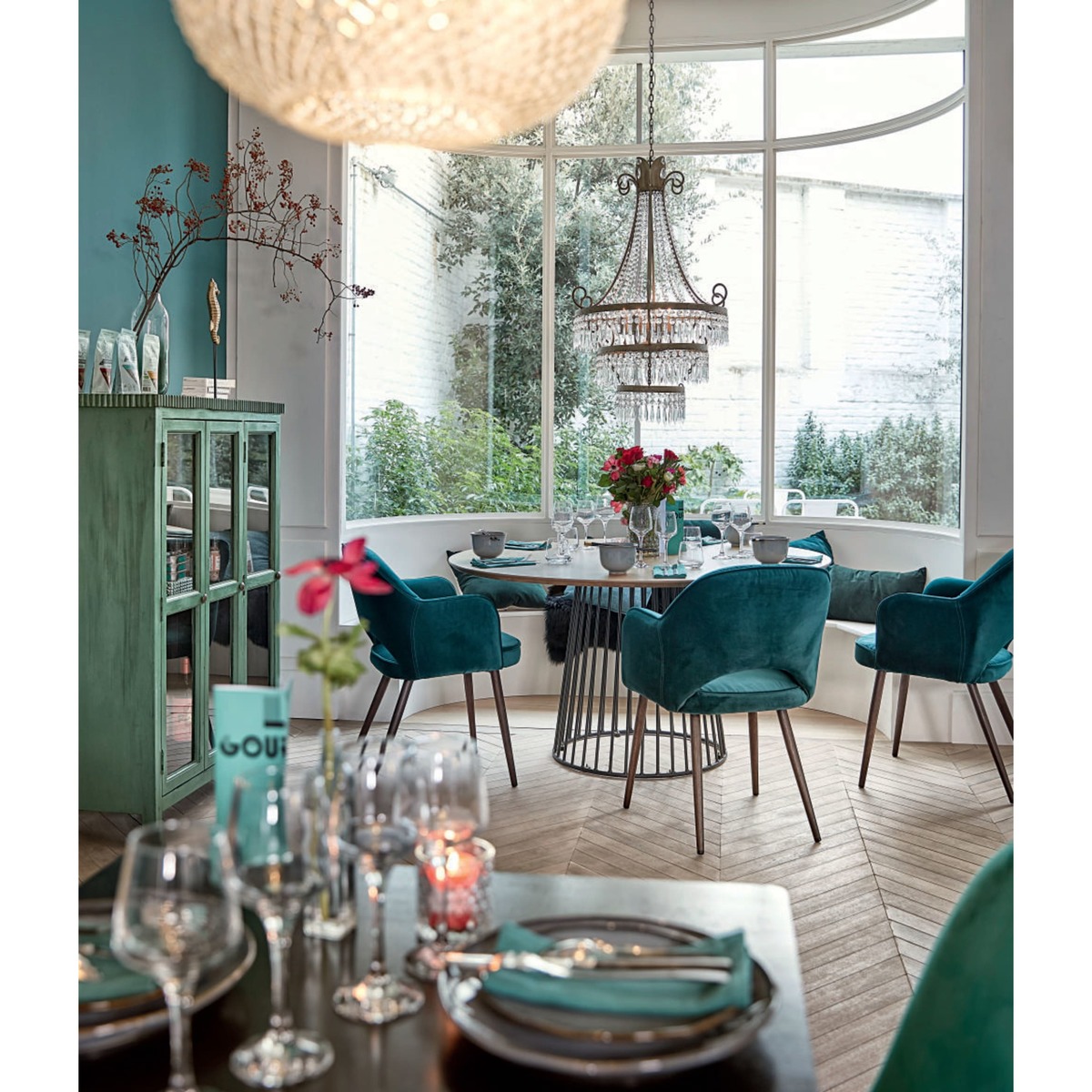 Round Mango Wood 4-6 Seater Dining Table D140 Dolores – image 5