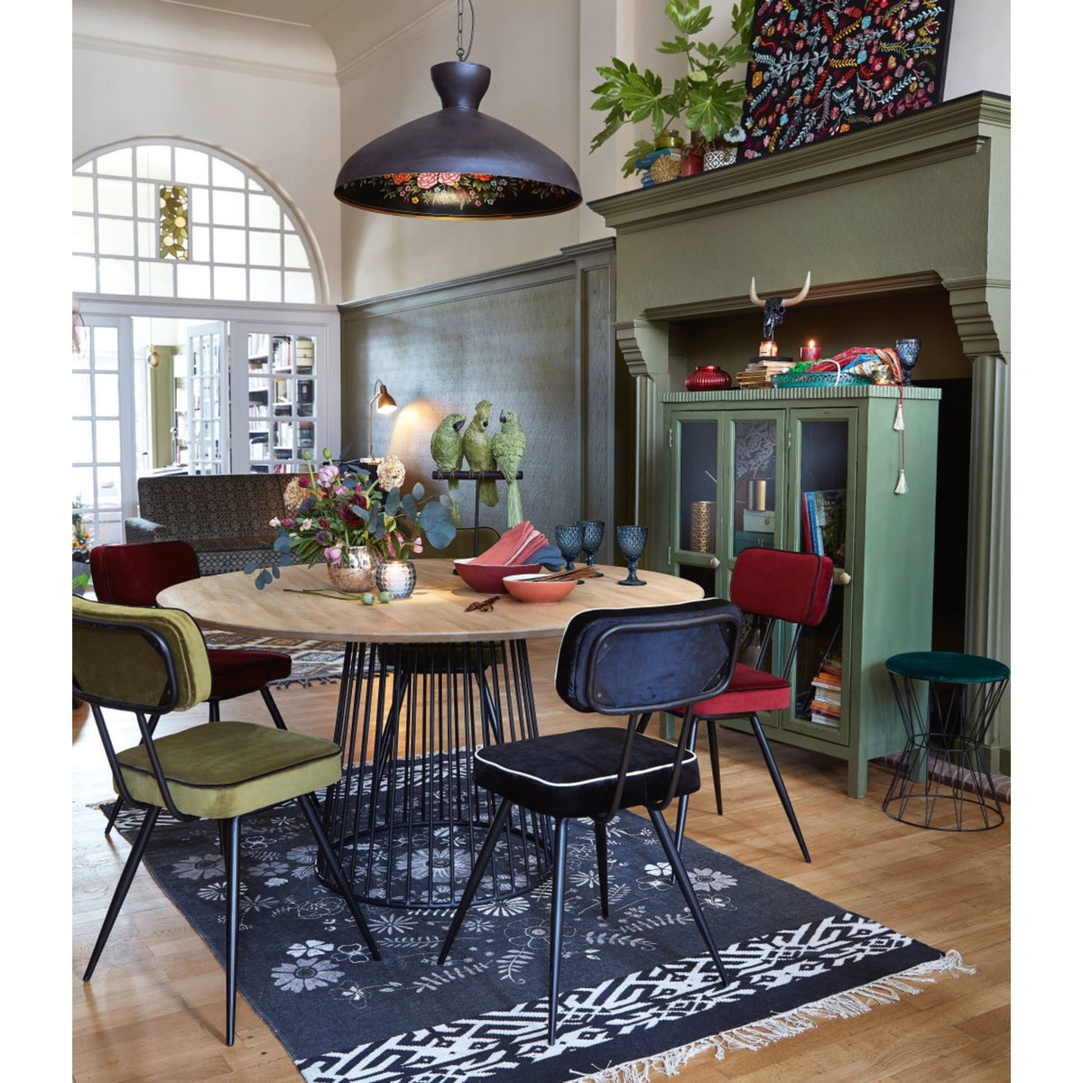 Round Mango Wood 4-6 Seater Dining Table D140 Dolores – image 7