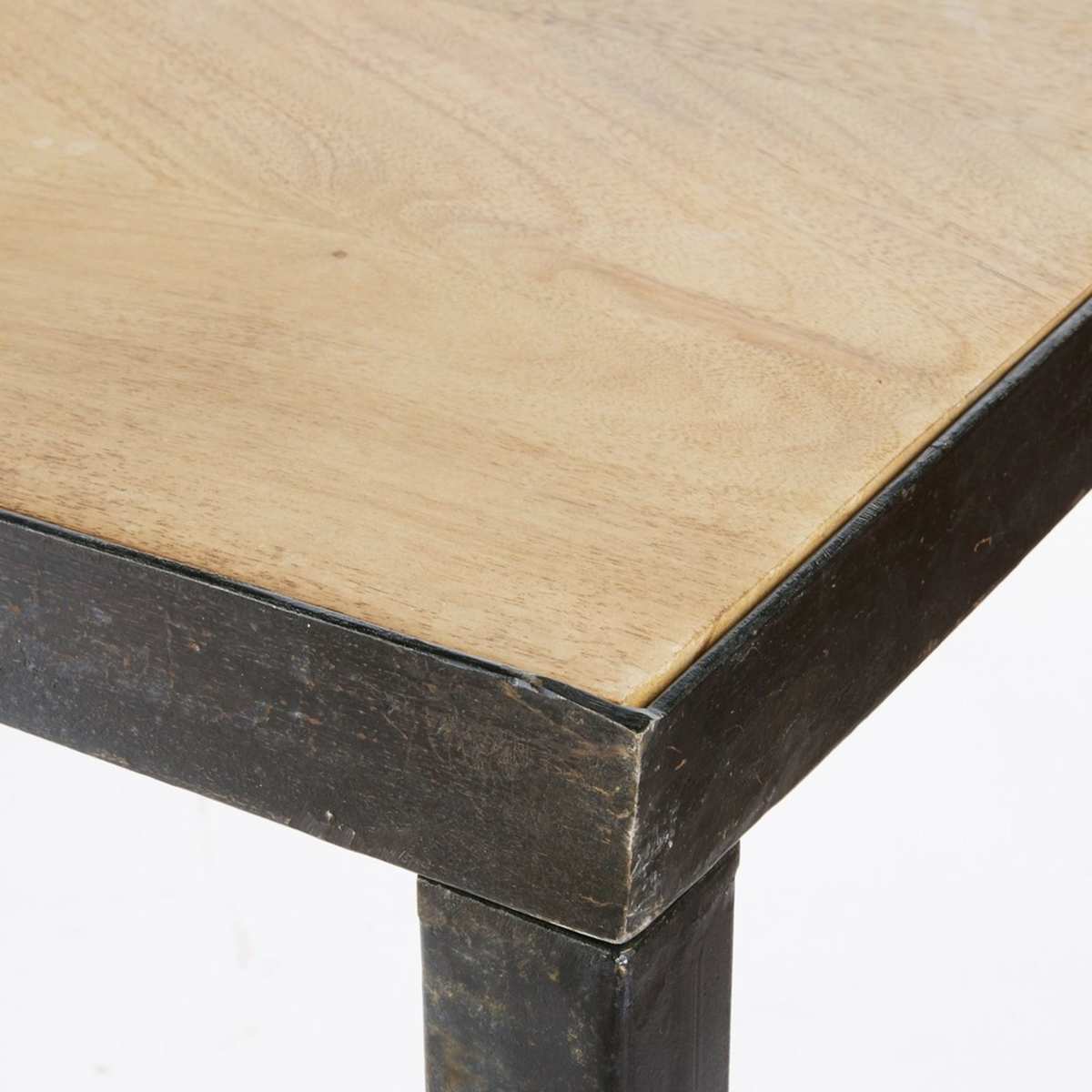 Solid Mango Wood Industrial 8-Seater Dining Table W 180 cm Century – image 3