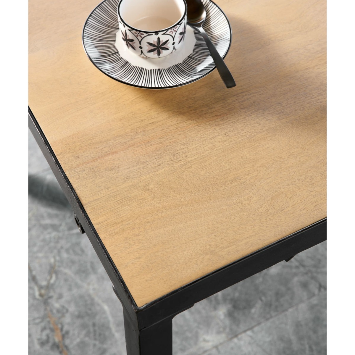 Solid Mango Wood Industrial 8-Seater Dining Table W 180 cm Century – image 7
