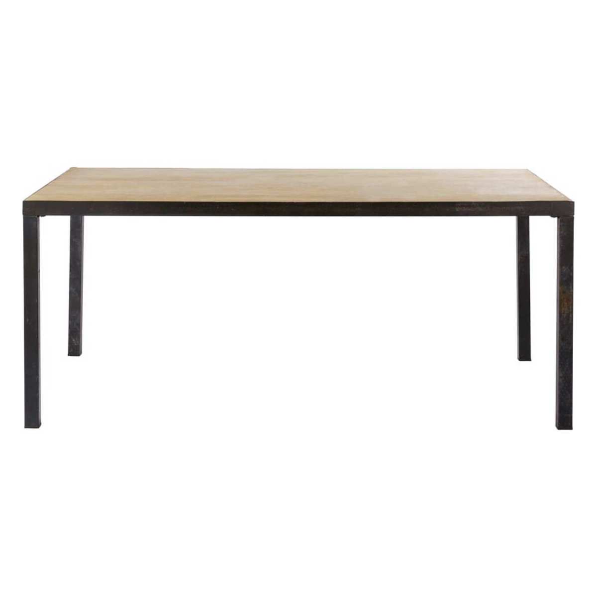 Solid Mango Wood Industrial 8-Seater Dining Table W 180 cm Century – image 2