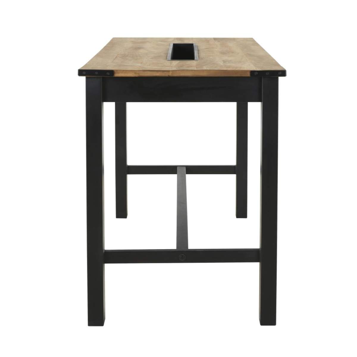 Professional Mango Wood and Metal High Dining Table L125 Alfred BUSINESS – image 4
