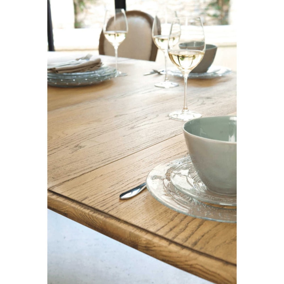 Oak Extendible 4-14 Seater Dining Table W 100-340cm Atelier – image 3