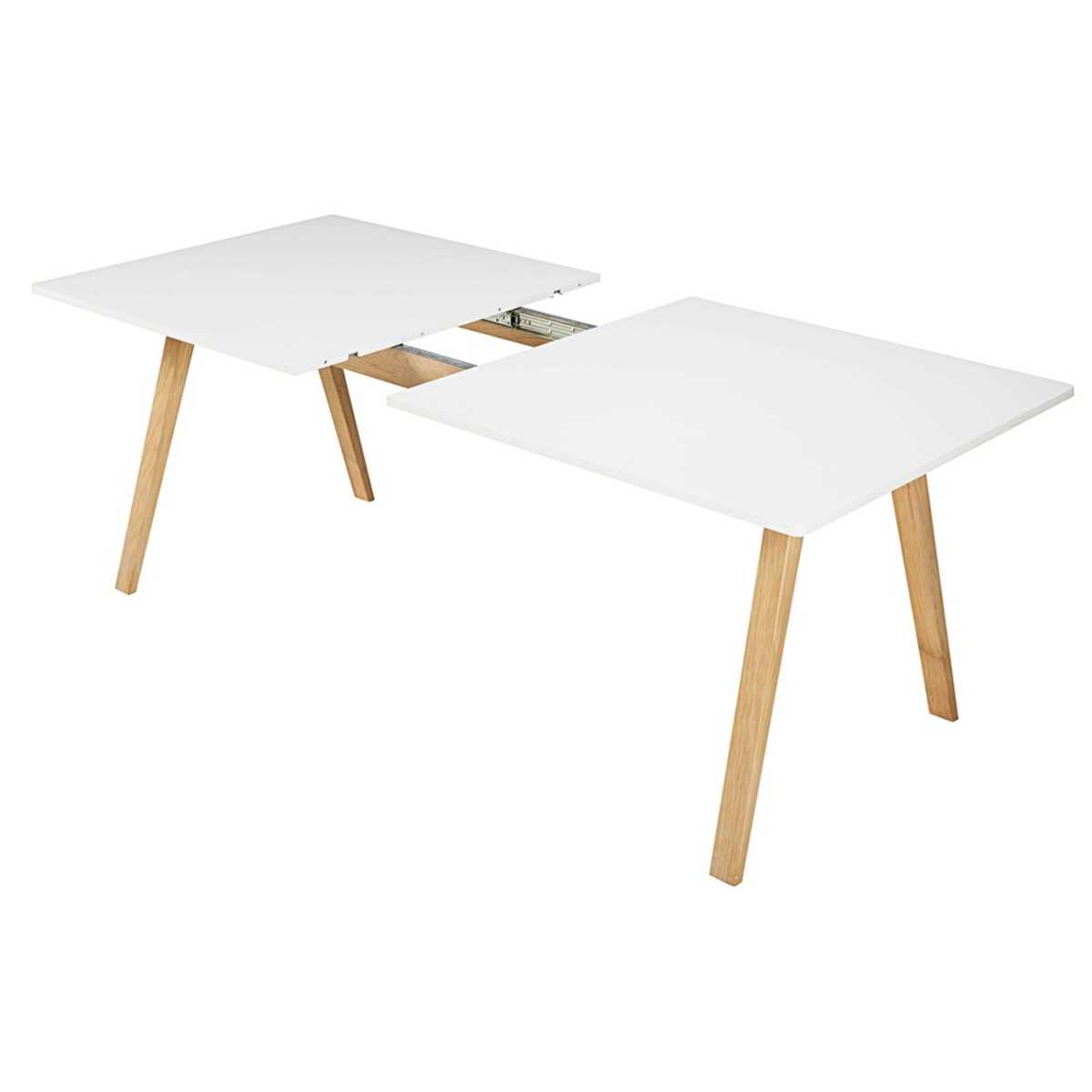 White Extendible 8-12 Seater Dining Table W 200-245 cm Ghost – image 4