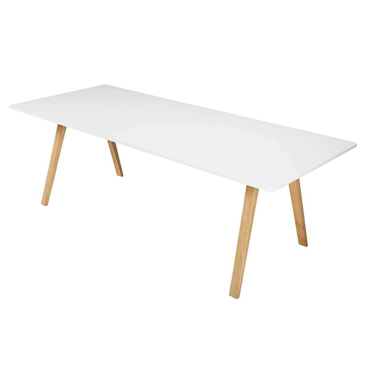 White Extendible 8-12 Seater Dining Table W 200-245 cm Ghost – image 5
