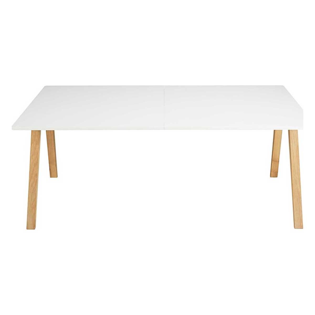 White Extendible 8-12 Seater Dining Table W 200-245 cm Ghost – image 2