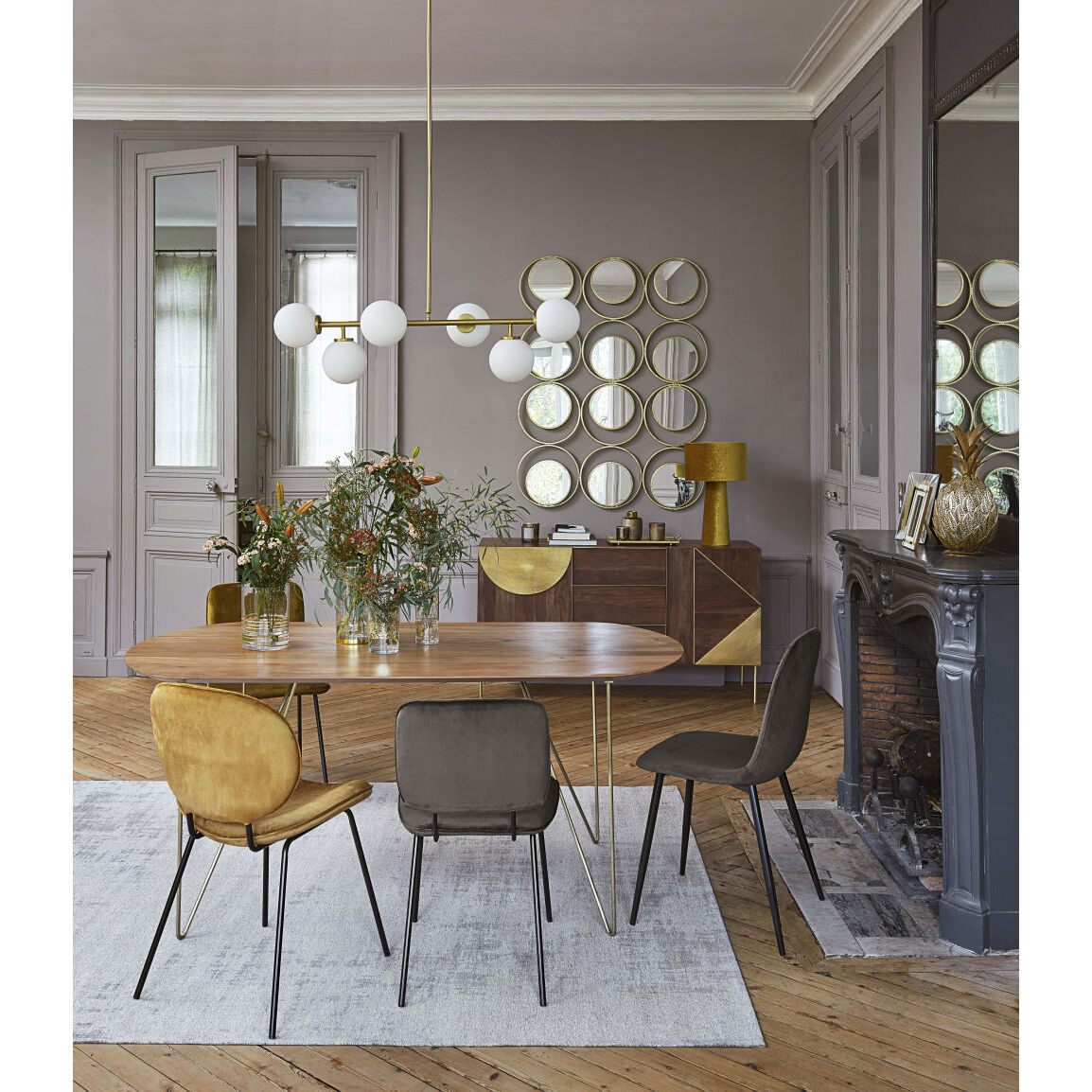 Oval Acacia 6-Seater Dining Table W175 – image 4