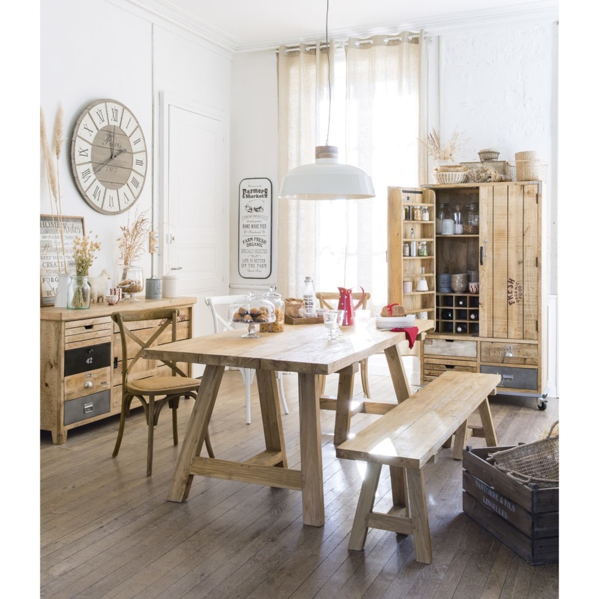 12-14-seater Recycled Teakholz garden table L300 Tecka – image 11
