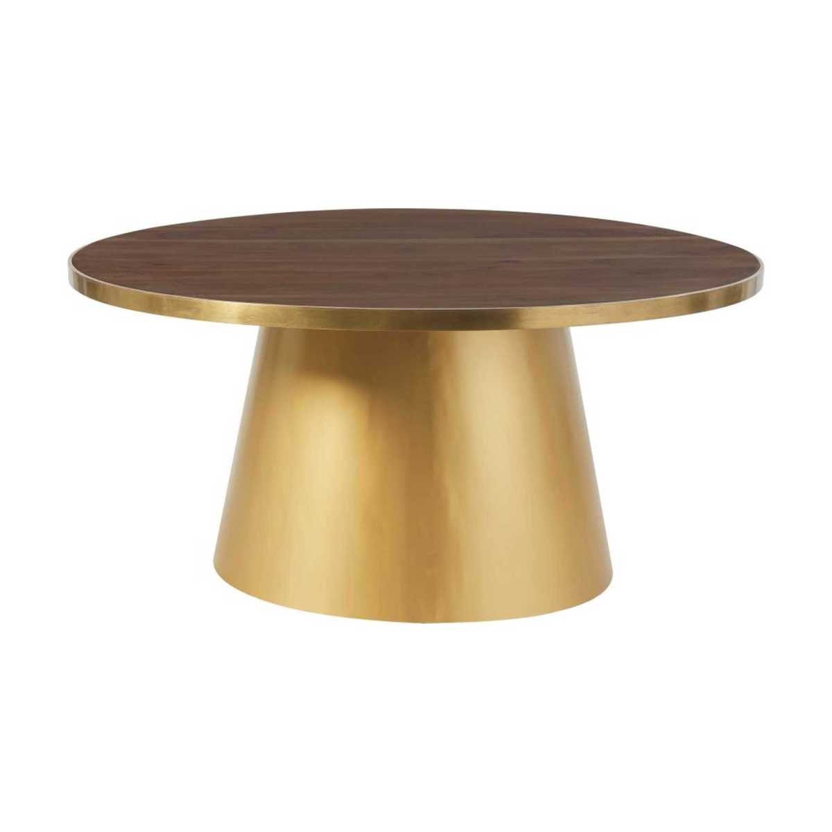 Round Acacia and Metal Coffee Table Sterling – image 1