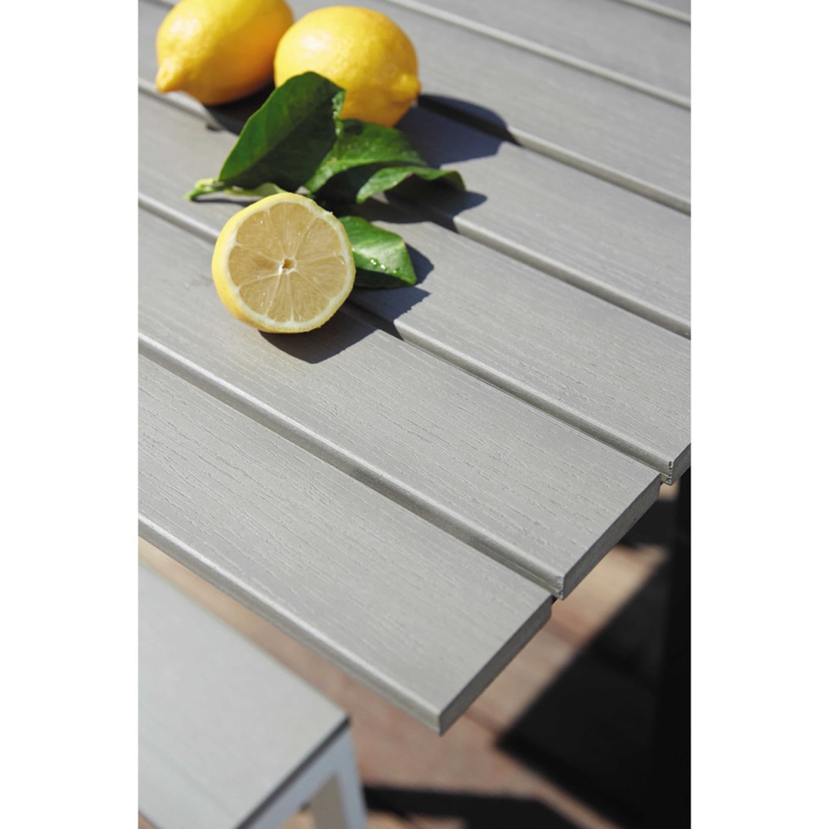 6-10 Seater Extending Garden Table in Imitation Wood Composite and Aluminium W 157 Escale – image 5