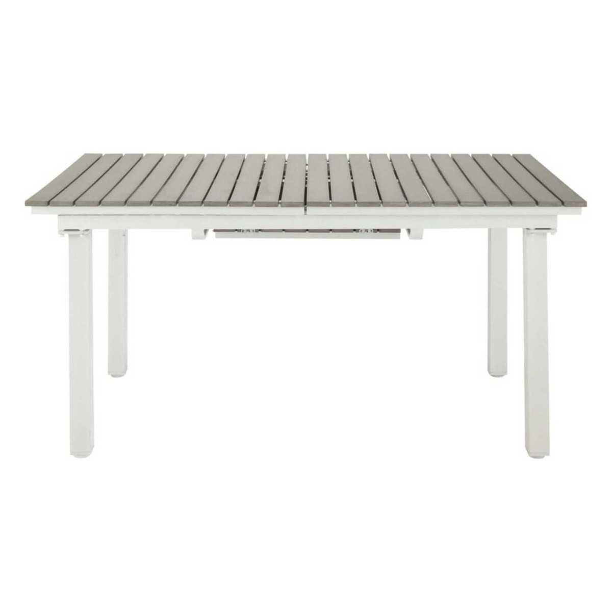 6-10 Seater Extending Garden Table in Imitation Wood Composite and Aluminium W 157 Escale – image 2