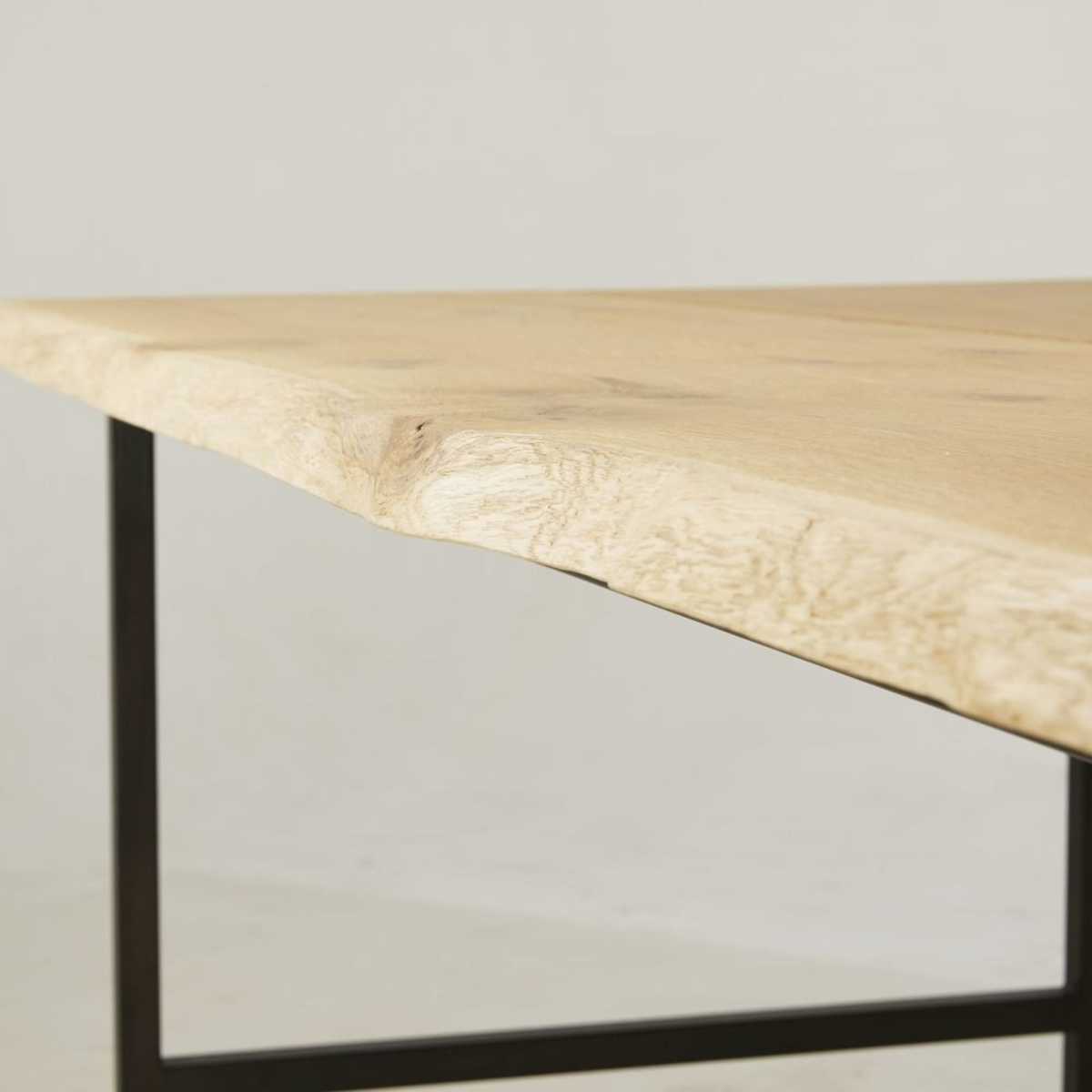 Solid Oak and Black Metal 8-Seater Dining Table Magnus – image 4