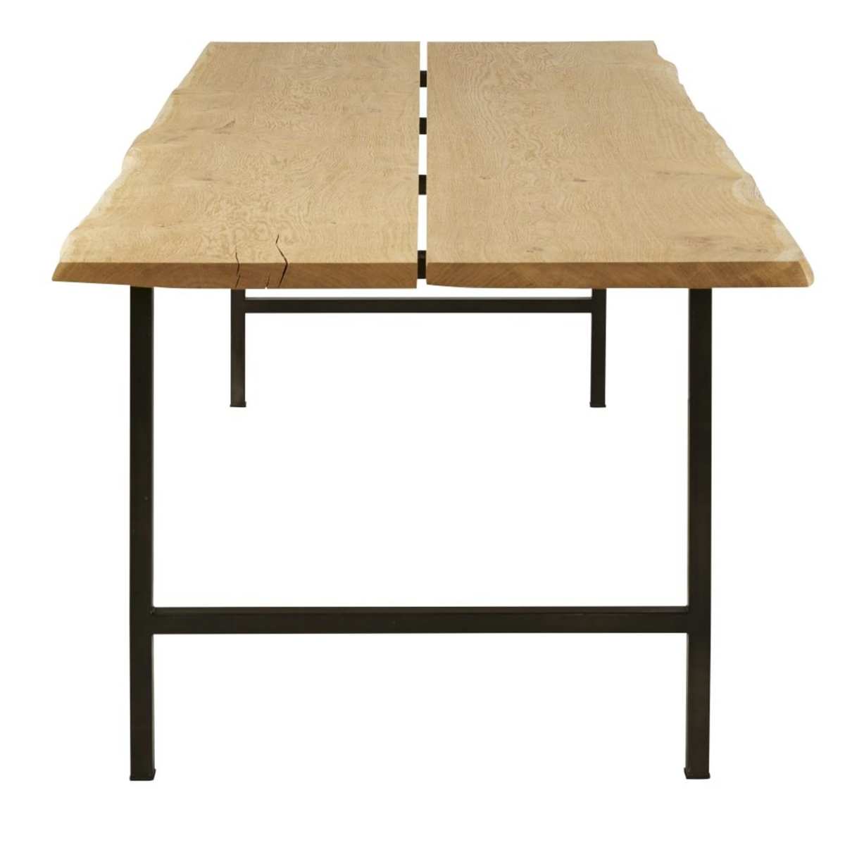 Solid Oak and Black Metal 8-Seater Dining Table Magnus – image 6
