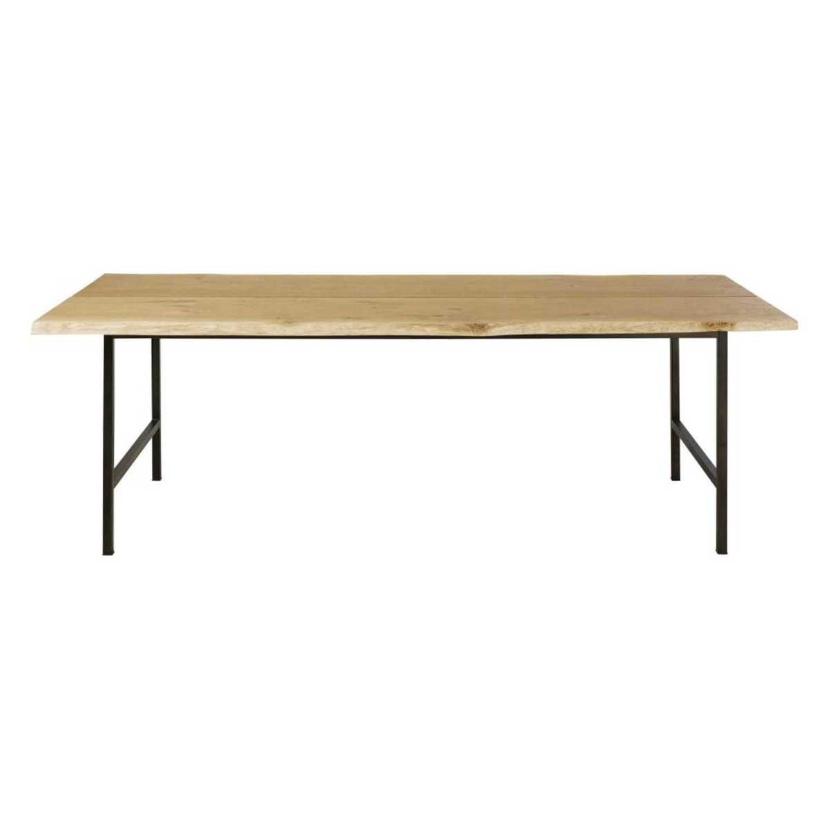 Solid Oak and Black Metal 8-Seater Dining Table Magnus – image 2