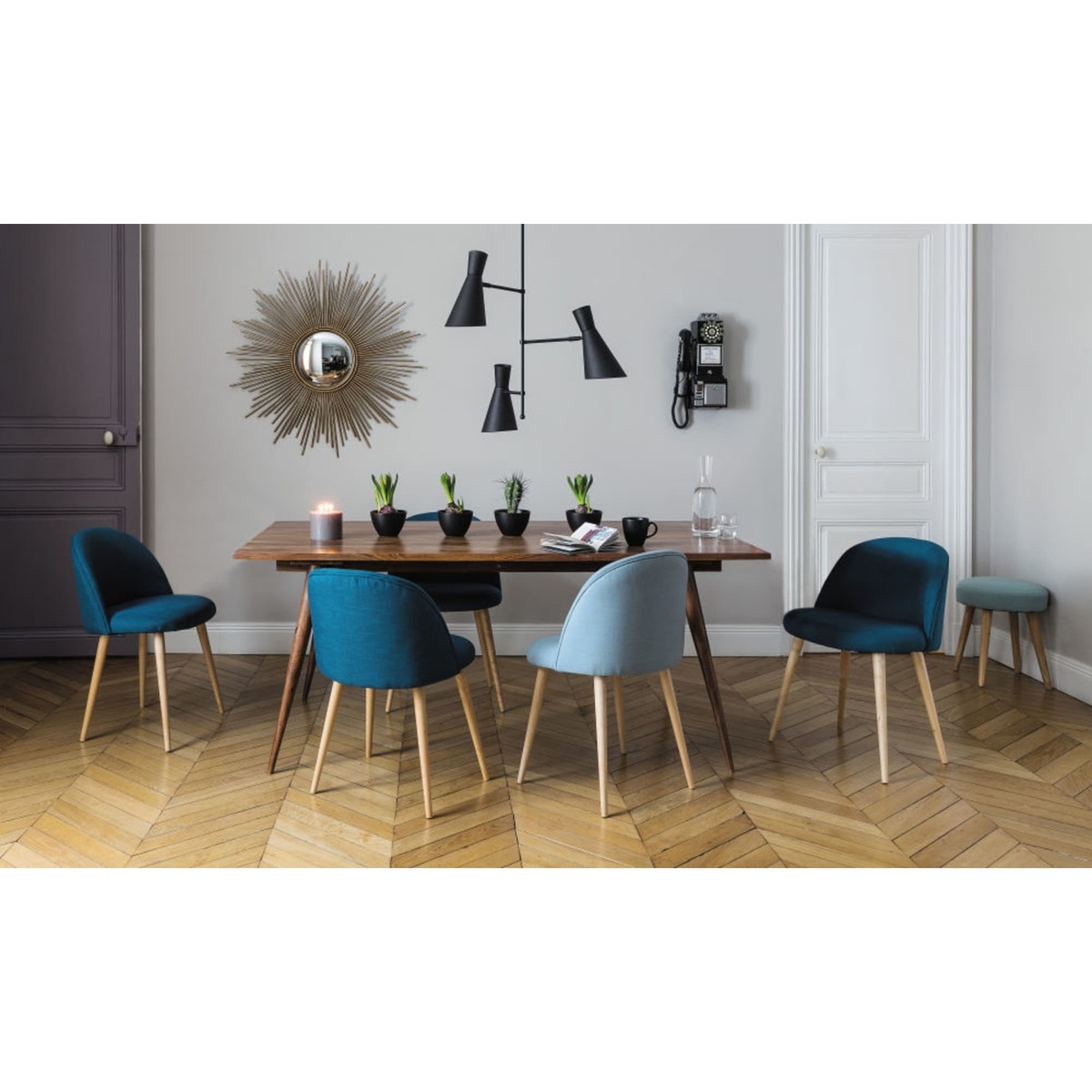 Solid sheesham wood vintage dining table L175 Andersen – image 2