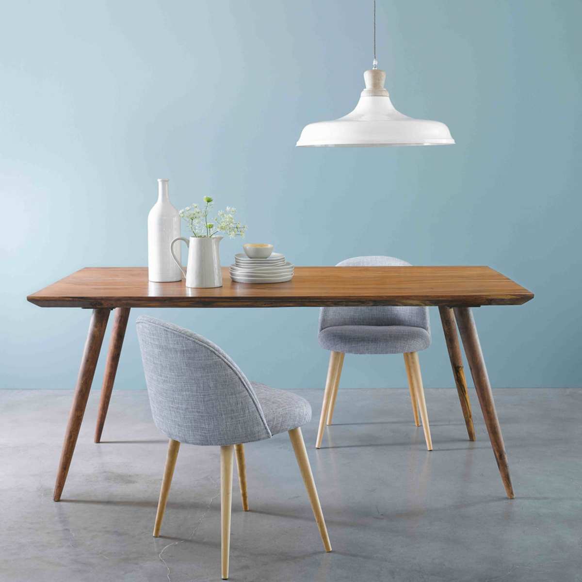 Solid sheesham wood vintage dining table L175 Andersen – image 6