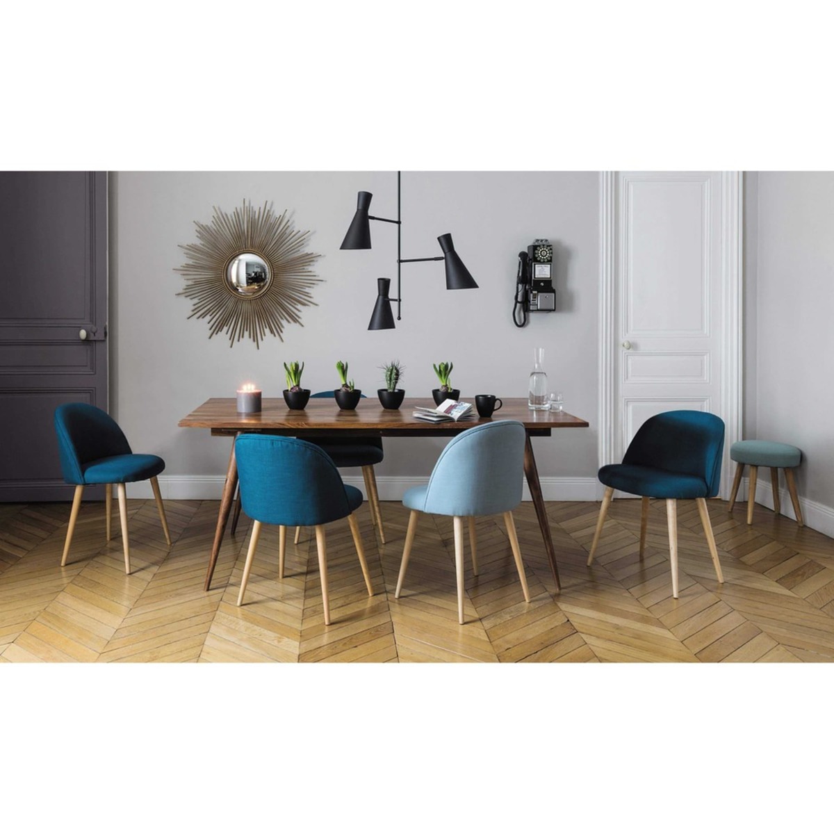 Solid sheesham wood vintage dining table L175 Andersen – image 8
