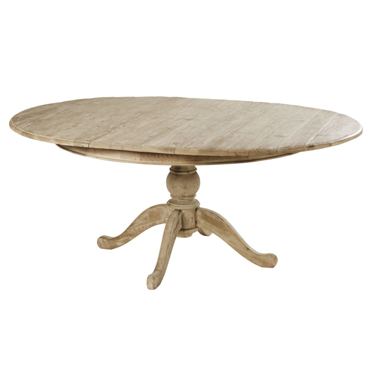 Extendable Dining Table for 6-8 People in Recycled Grey Fir W140-180 Neuilly – image 3