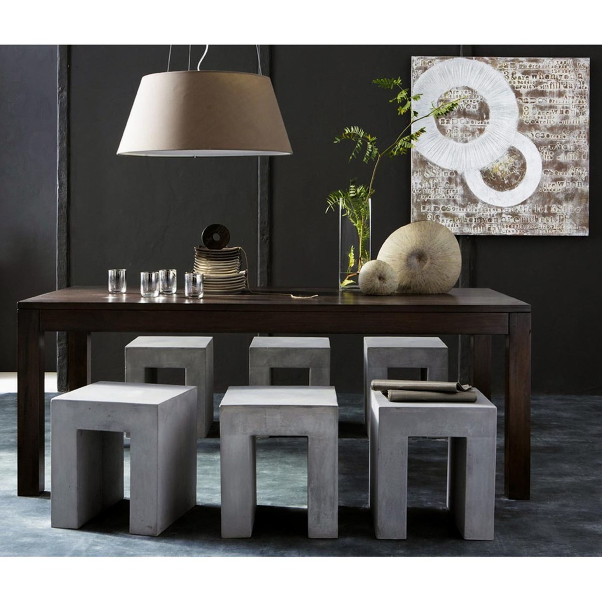Solid mango wood dining table L 200 Bengali – image 2