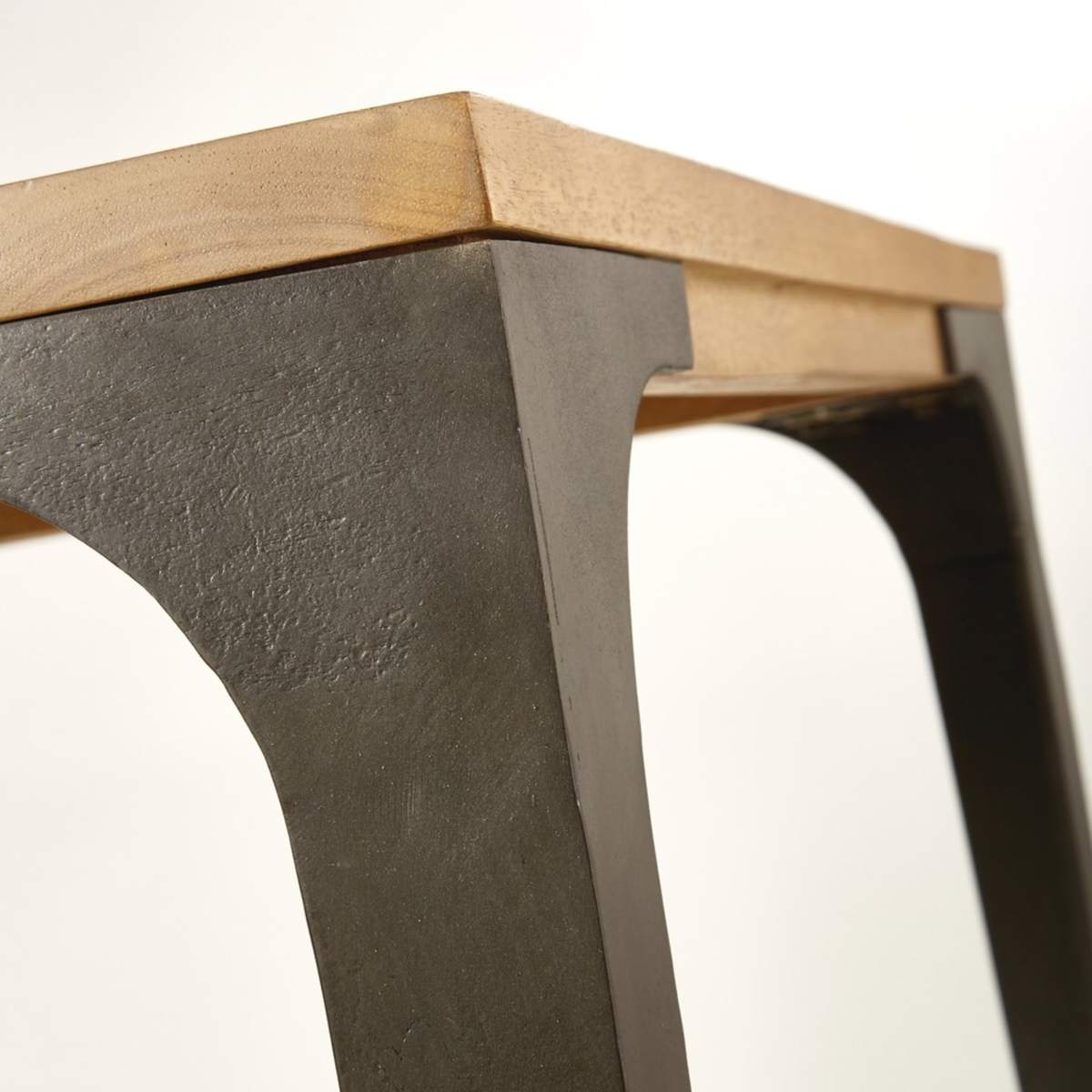 Professional High Industrial Dining Table in Pale Mango Wood L75 Metropolis Pro – image 4
