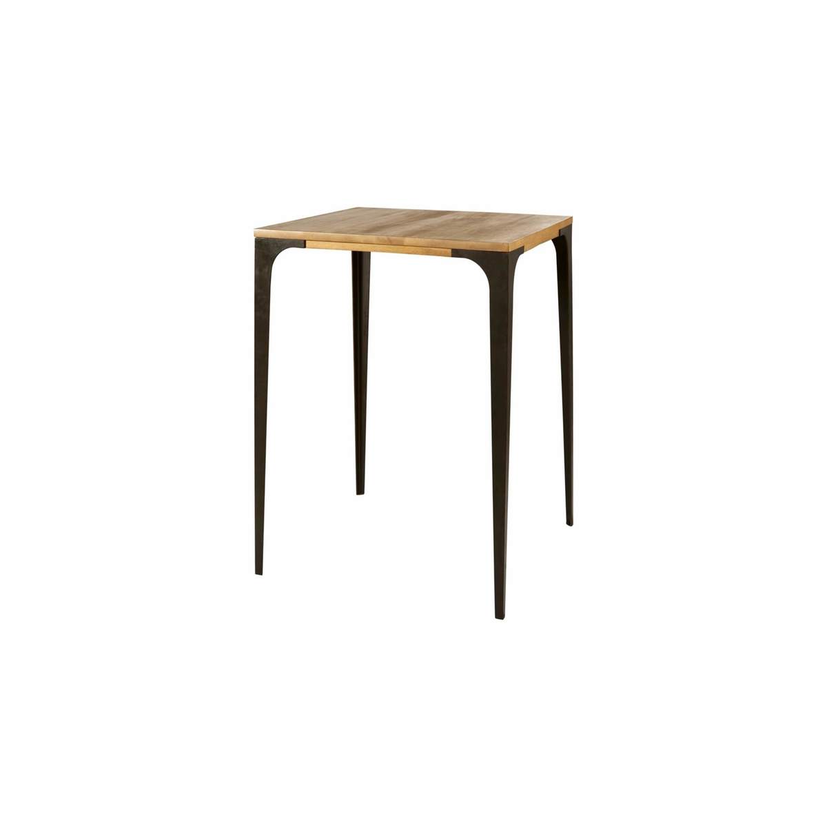 Professional High Industrial Dining Table in Pale Mango Wood L75 Metropolis Pro – image 1