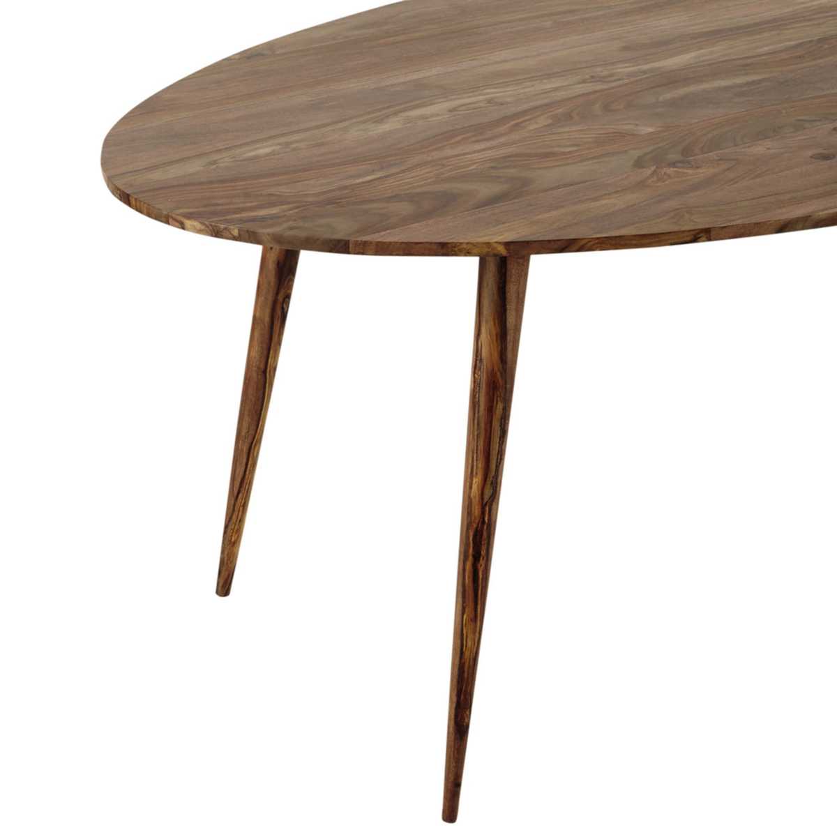 Solid sheesham wood oval dining table L200 Andersen – image 4