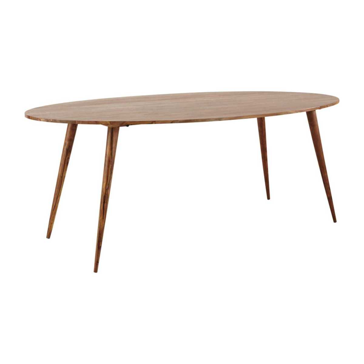 Solid sheesham wood oval dining table L200 Andersen – image 1
